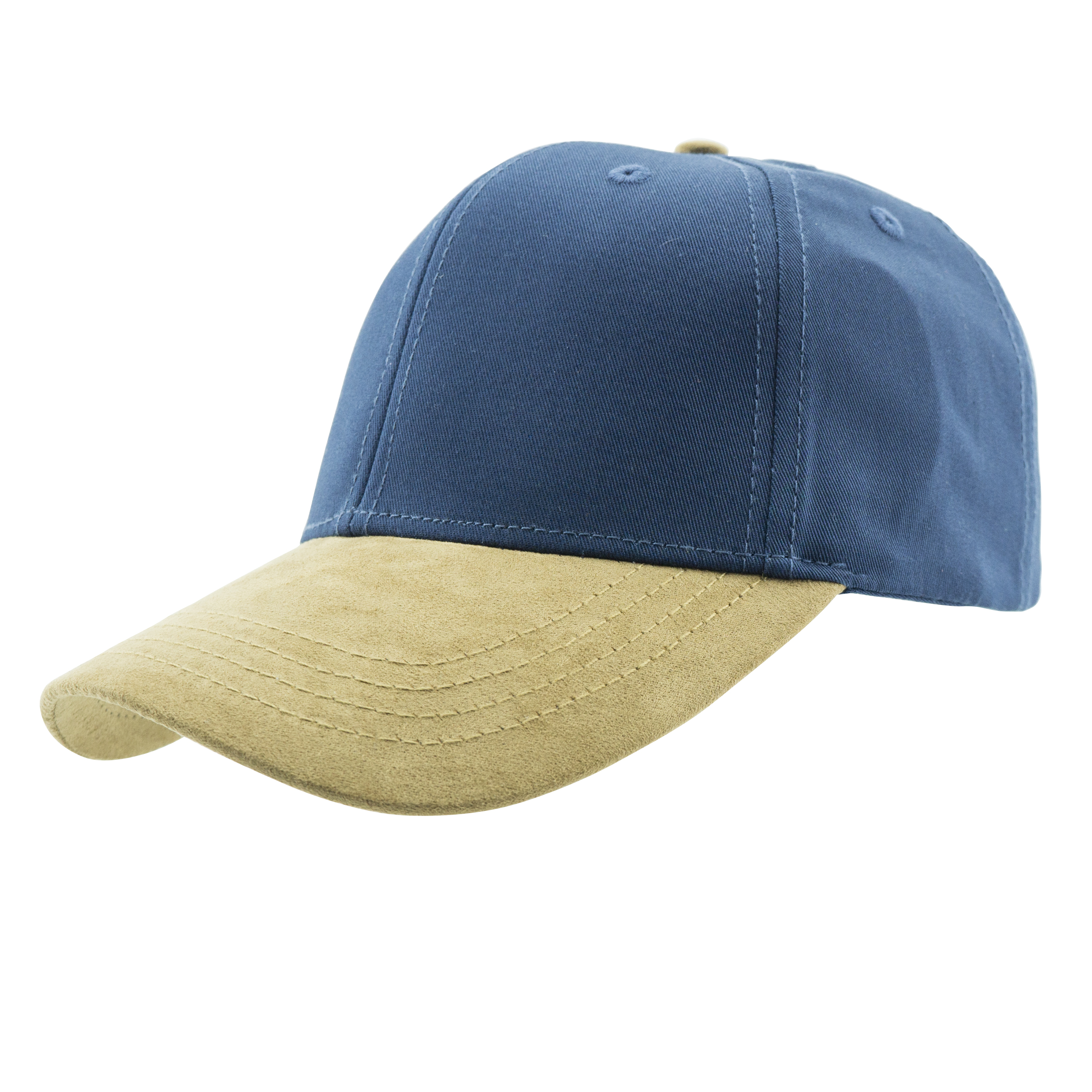 Baseball Cap in Navy Blue and Brown-Side1.jpg