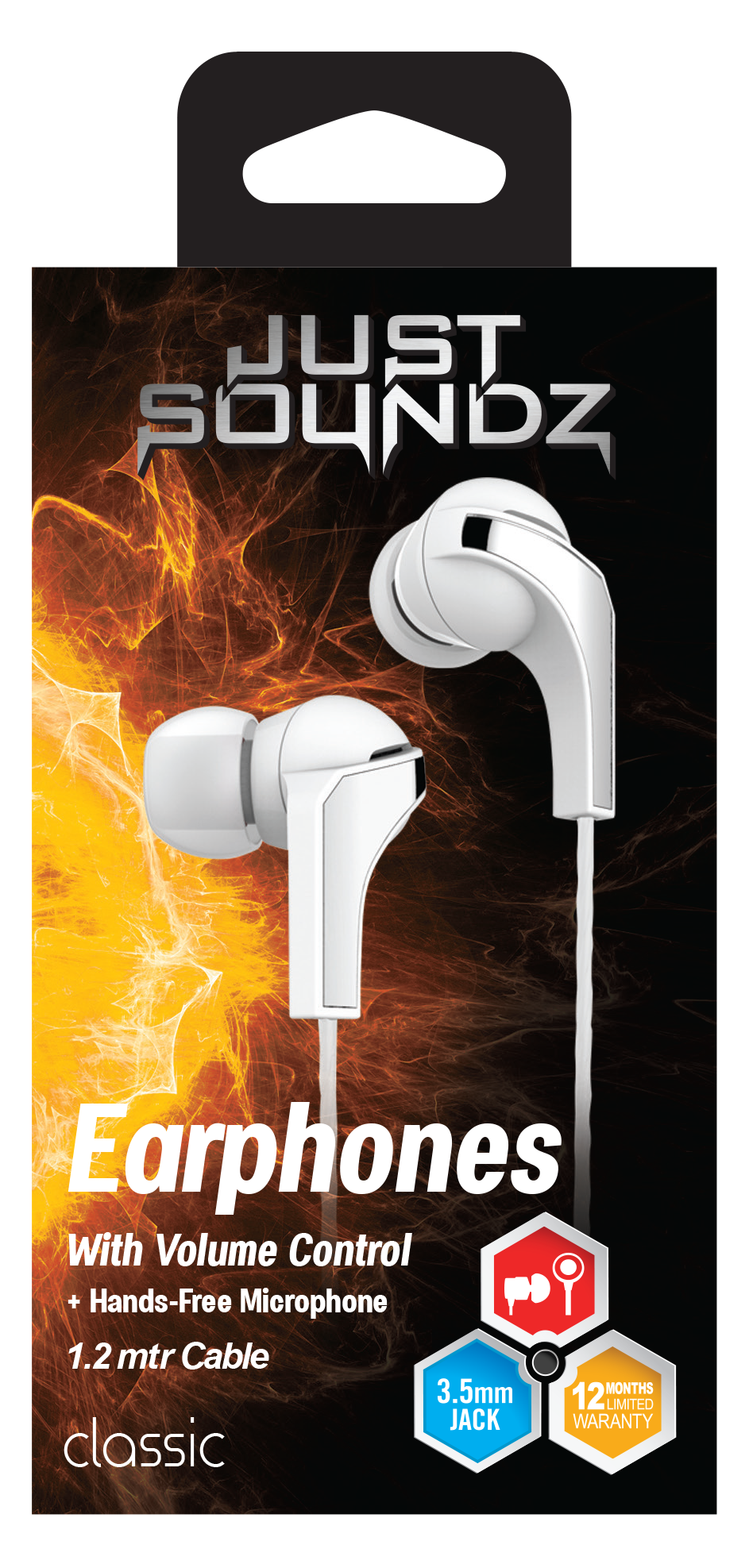 JustSounds Classic White Earphone.png
