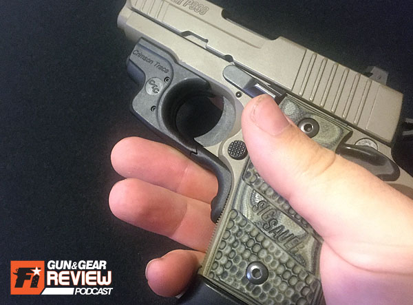 The Laserguard will shorten your grip area, so hopefully you have a finger rest on an extended magazine, or you're comfortable shooting with a two fingered grip.