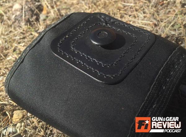 This patch double stitched to the cuff is what interlocks with the belt unit. It seems sturdy enough for long outings.
