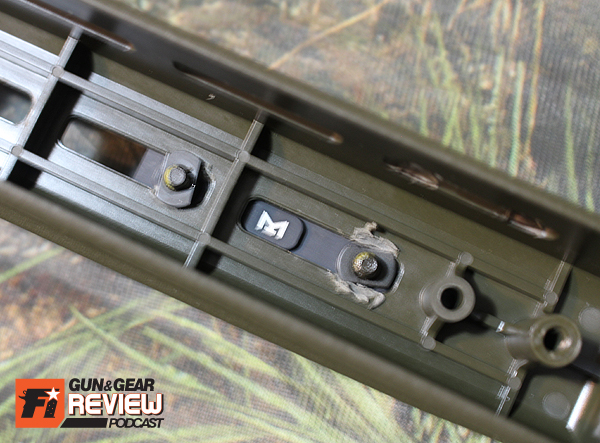 After removing the barrel tray for taking photos, I saw just how much damage I had done by incorrectly tightening the MLOK hardware.