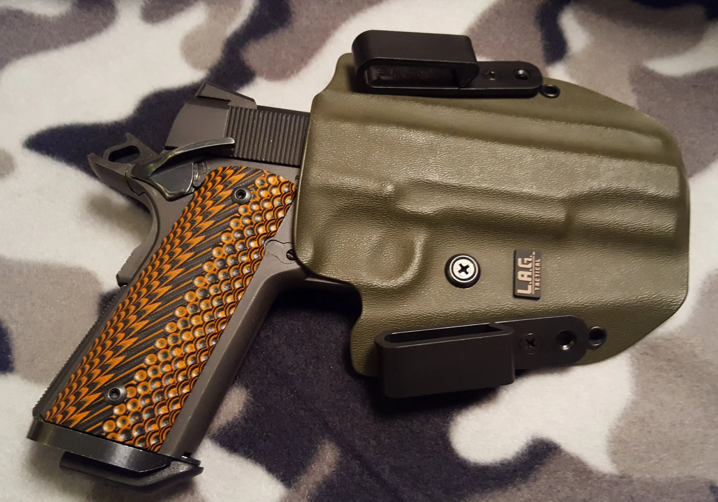 L.A.G. Tactical "The Defender" IWB/OWB holster