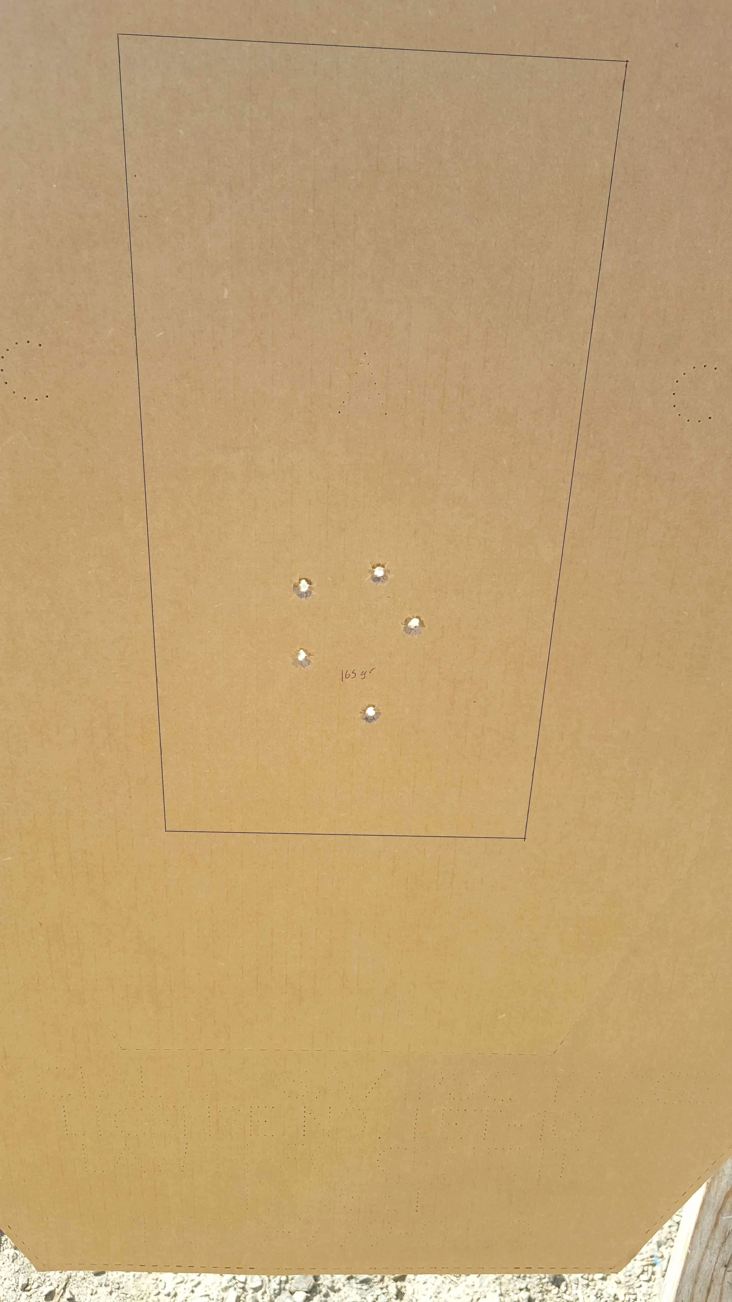 I marked the "A" zone of the USPSA target, so you can get an idea of the 25yd accuracy