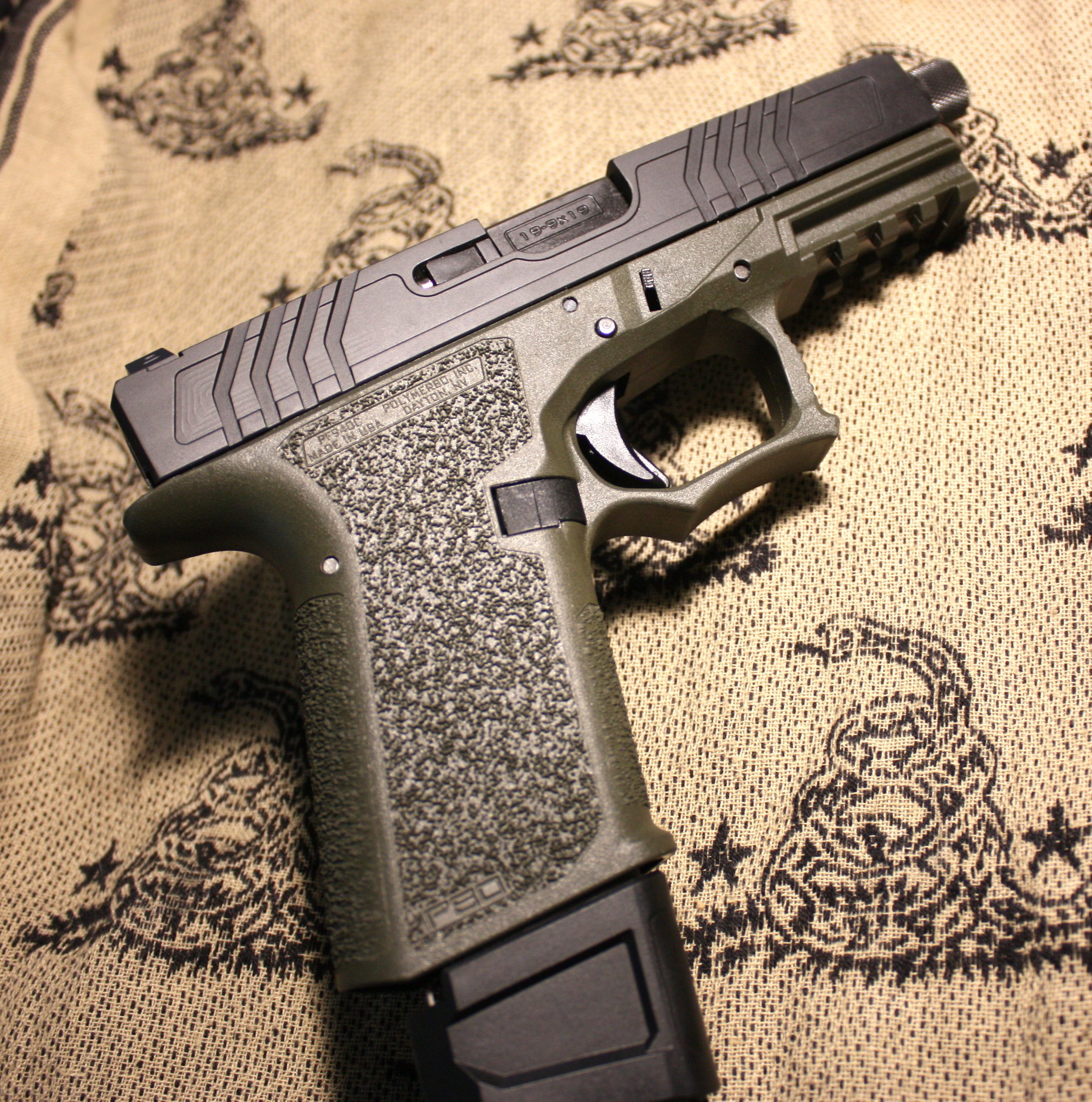 L.V. Glock 9mm Custom 2 Color Cerakote - Toms Custom Guns