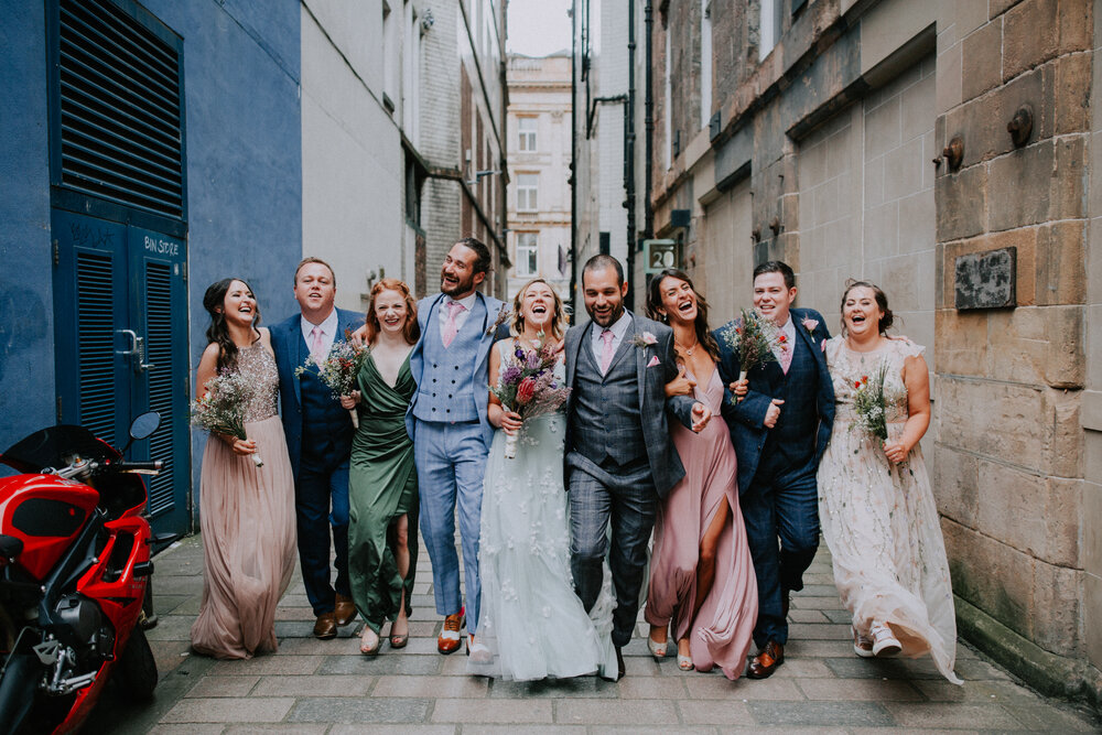 Non Traditional Happily Crazy Funky Wedding At Sloans Glasgow Wedding Photographer In The Name Of Love Photography