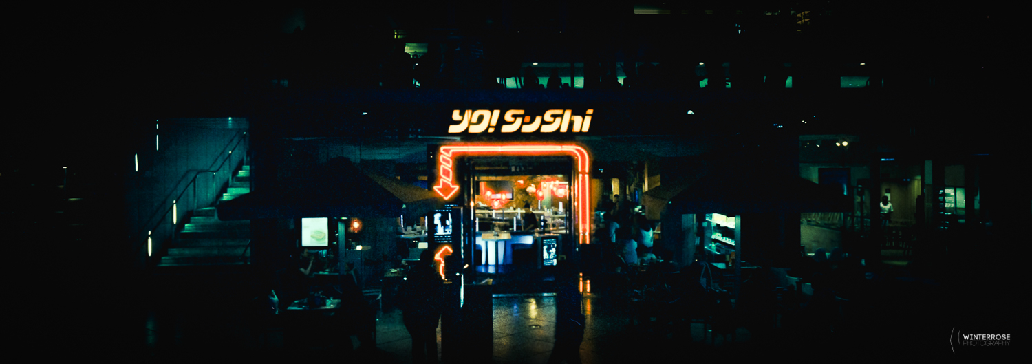 If you like cinematic shots, then it's hard to beat Cinestill 800T and a Hasselblad Xpan