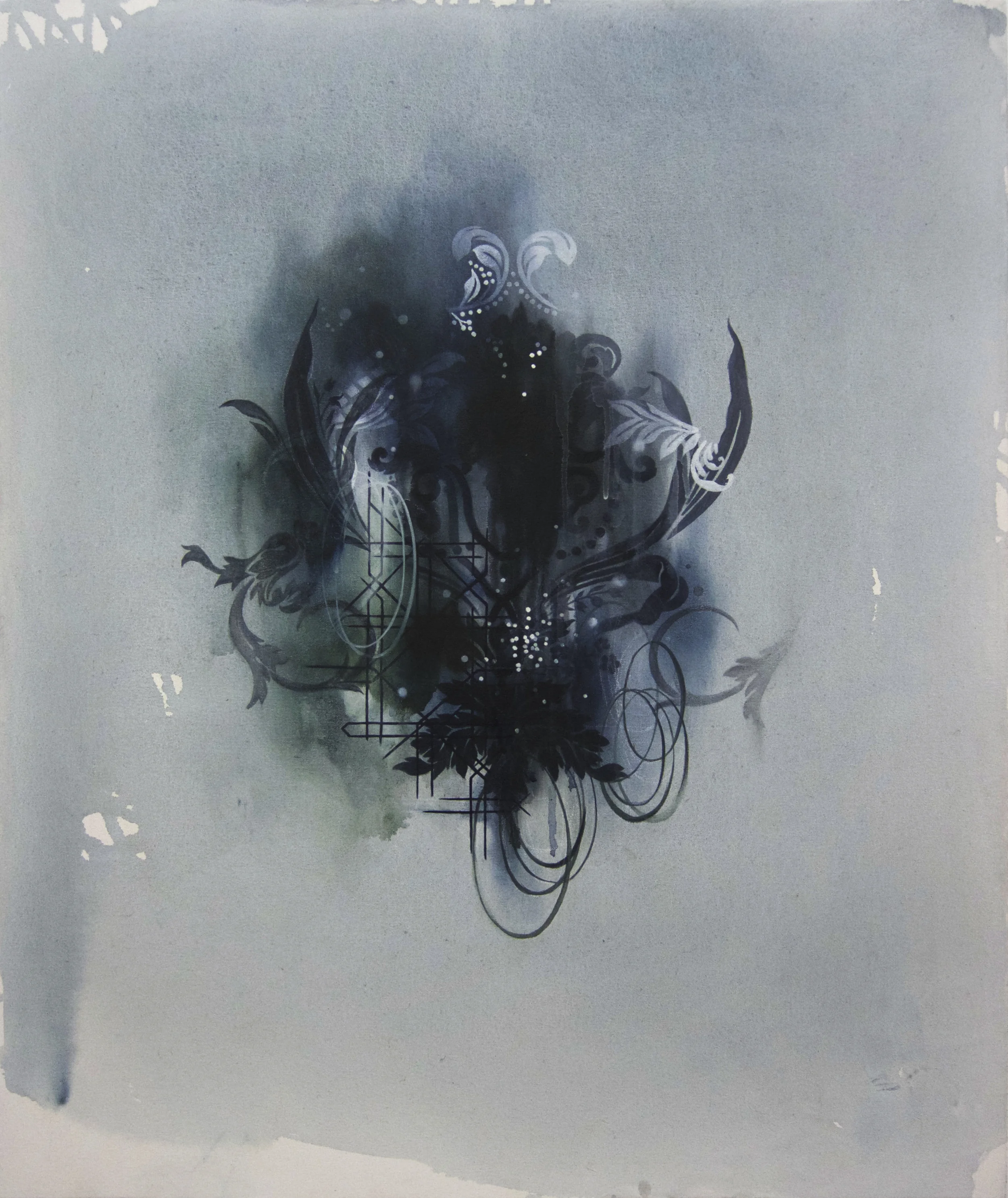 Failing...a little, oil and acrylic on canvas, 36x30 inches