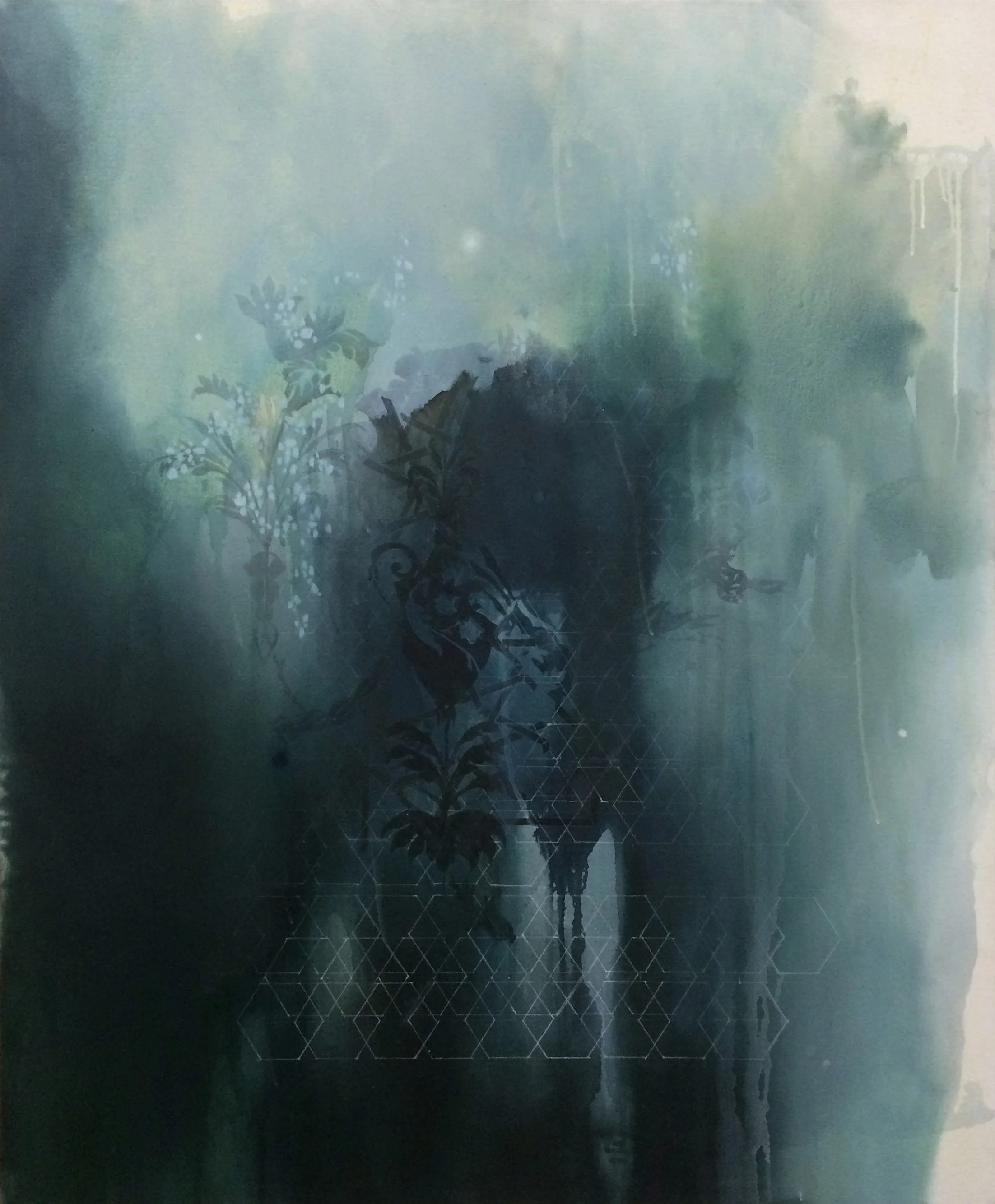 Thicket Oil and acrylic on canvas, 36 x 30 inches, 2015