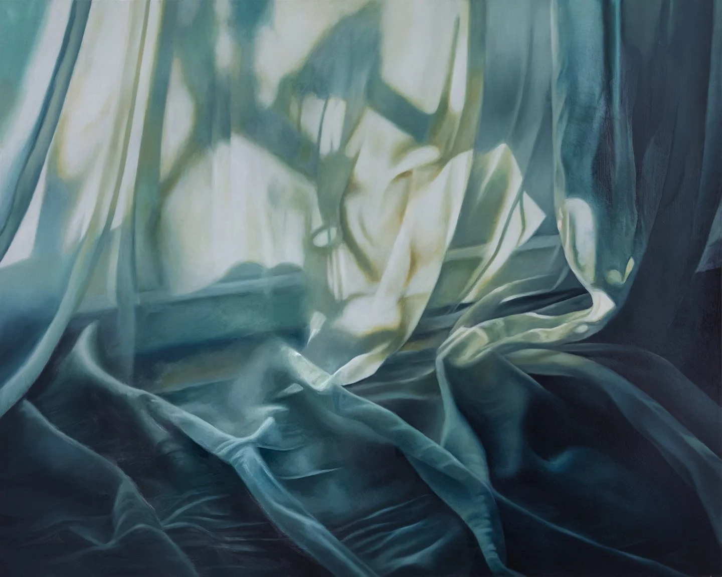          Sundial #1  Oil on panel, 24 × 30 inches, 2026 