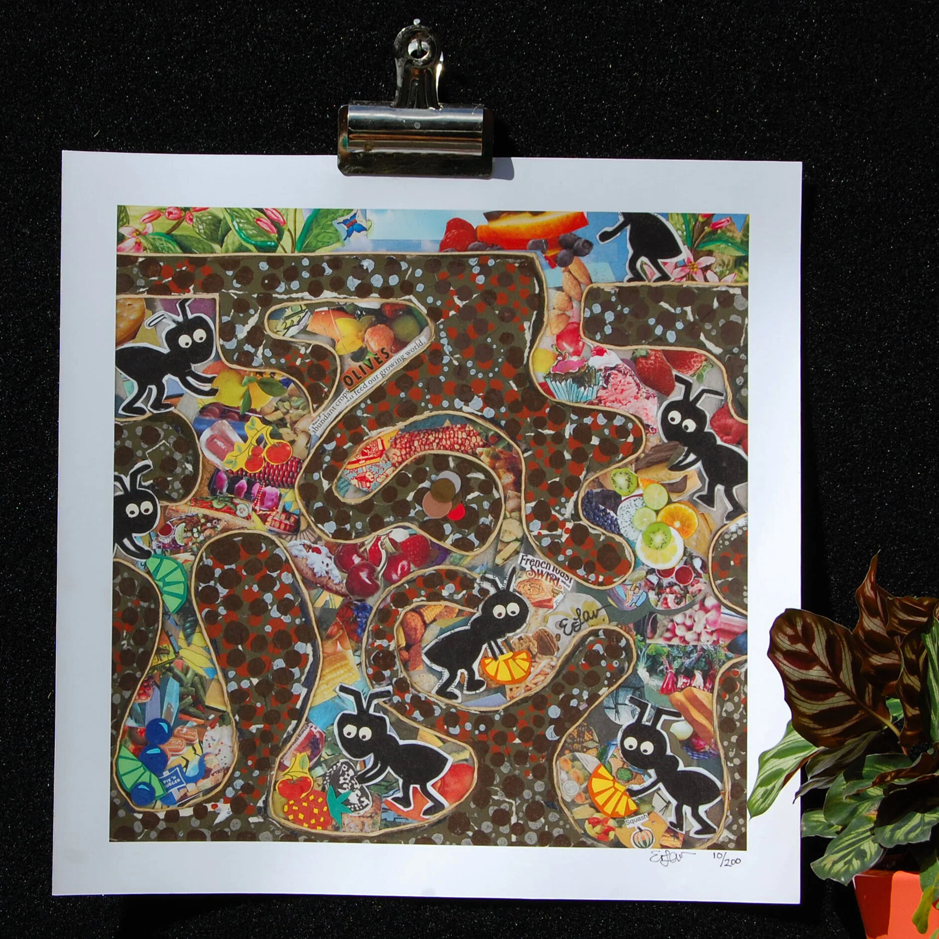 Working Ants 14x14 archival reproduction