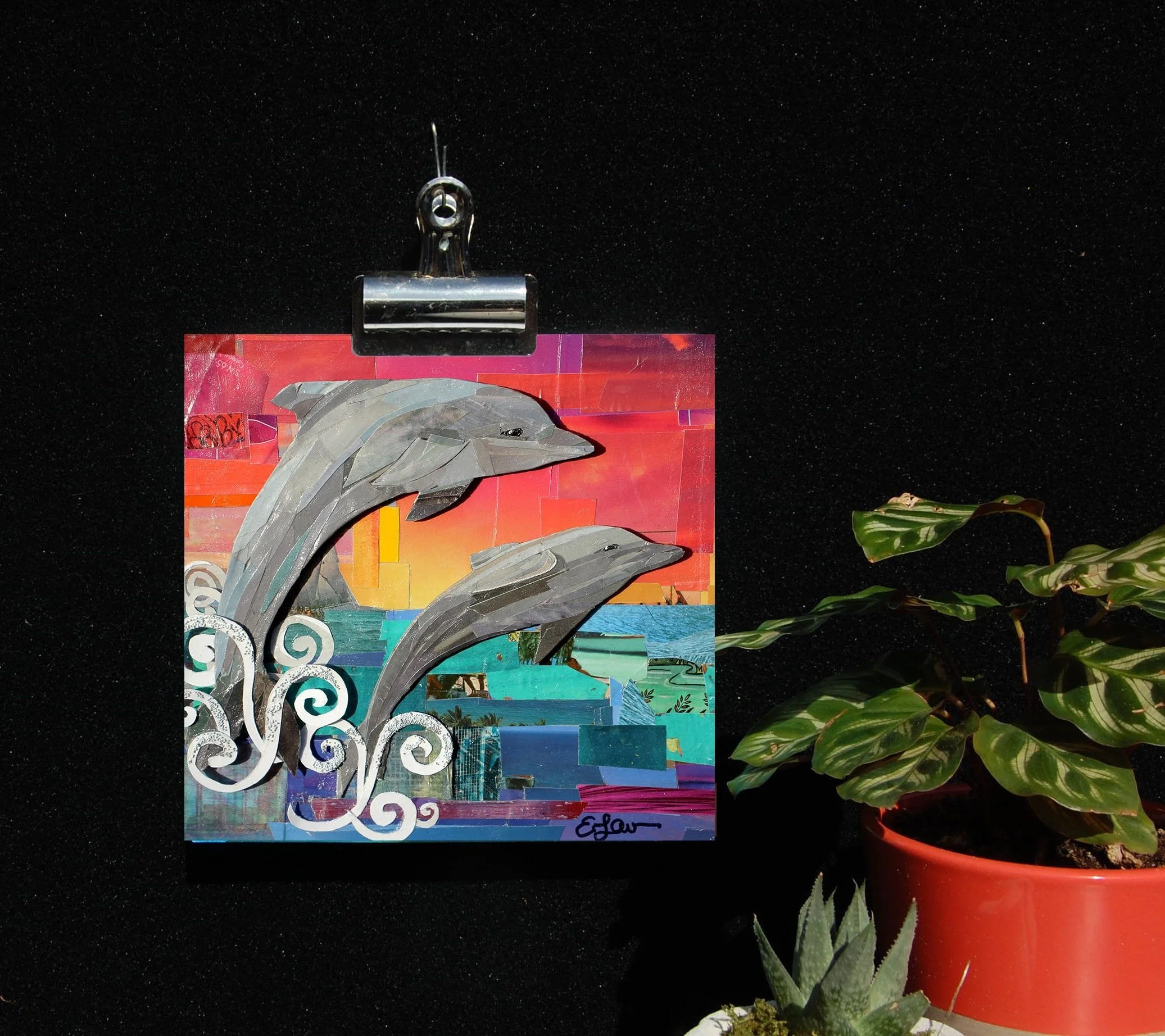 Dolphins 8x8 print