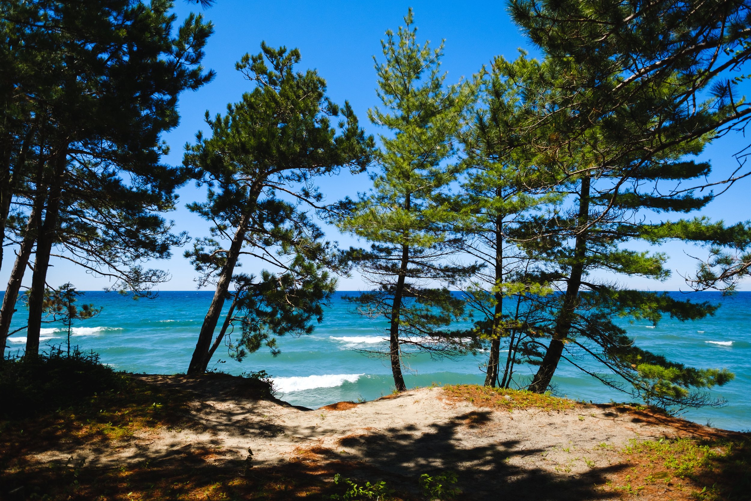  The view from our campsite in Pictured Rocks National Lakeshore on Lake Superior. 