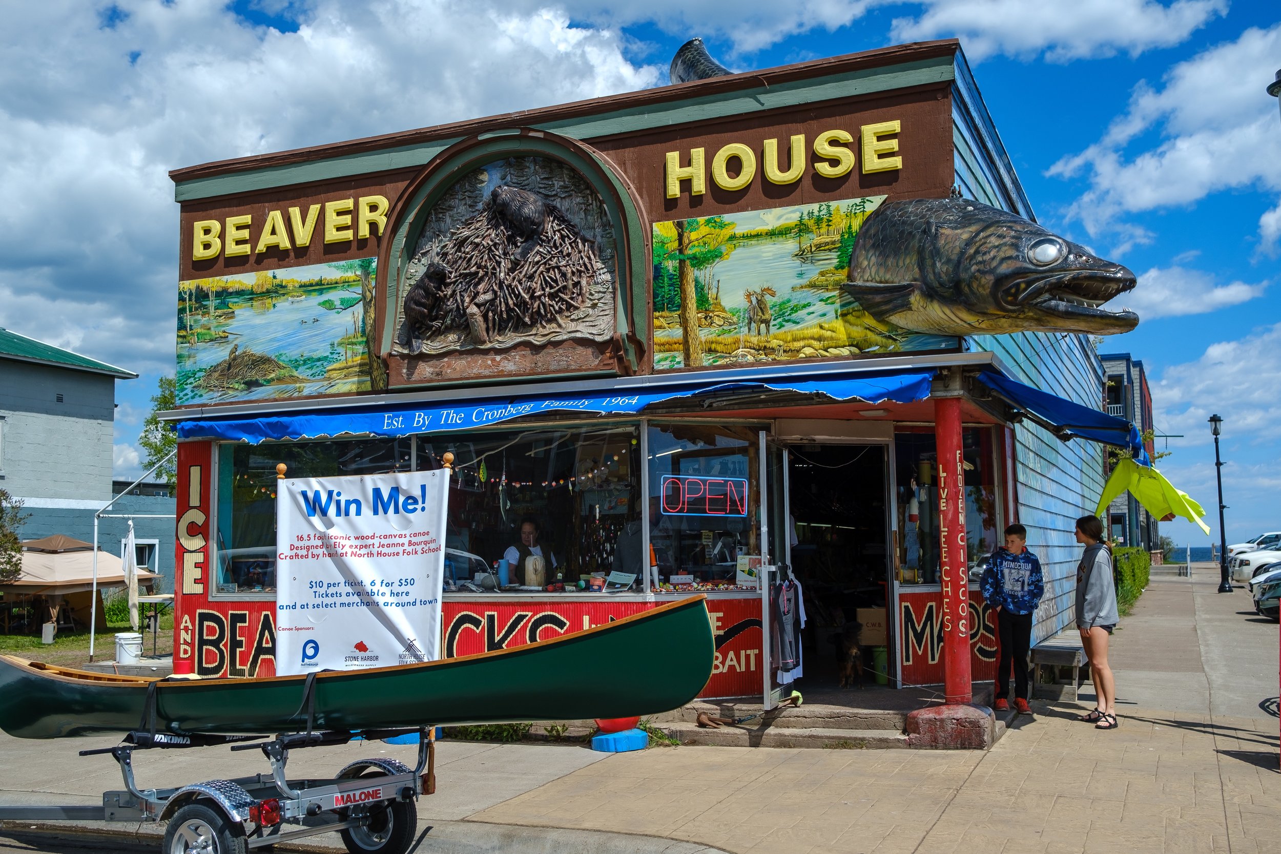  A funky tackle shop in Grand Marais, Minnesota. One of our favorite towns on the trip! 