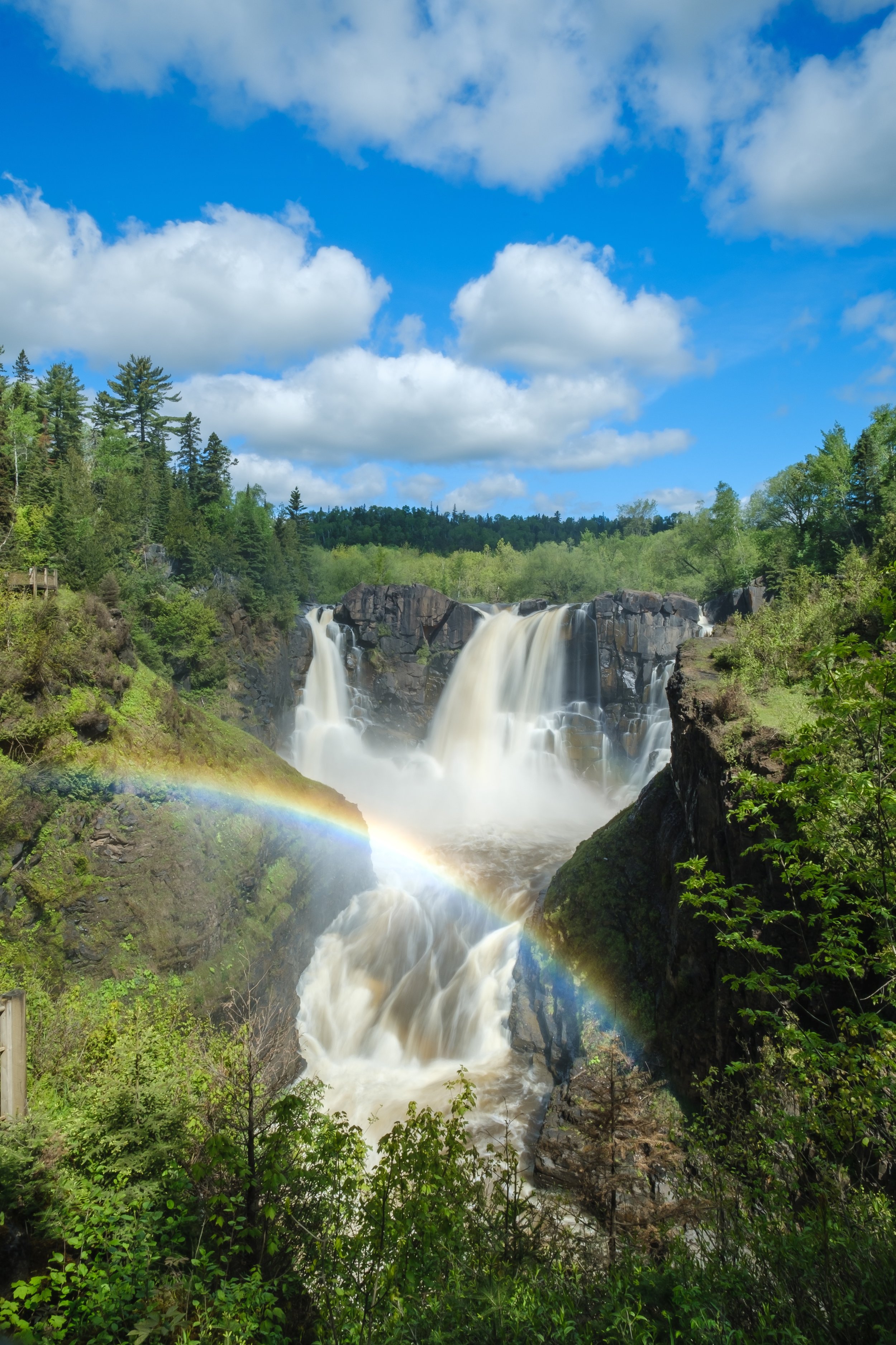  The Grand Portage Waterfall — the largest waterfall in Minnesota.  