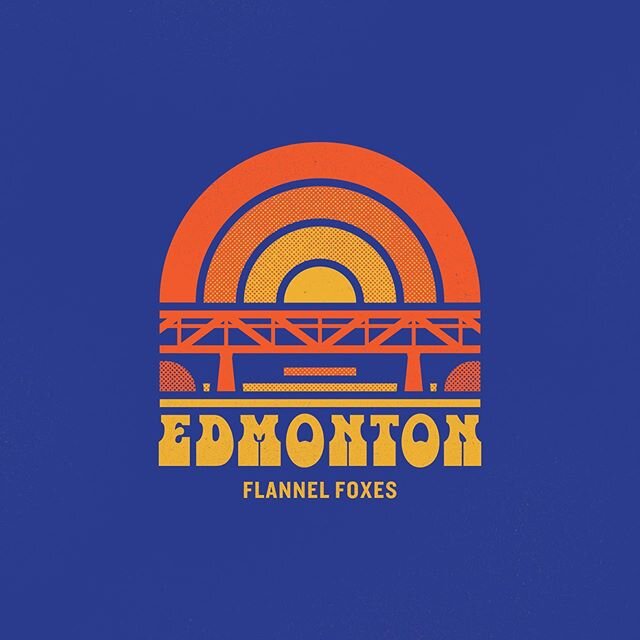 The Edmonton tee is restocked at flannelfoxes.com! This vibey tee features one of my favourite Edmonton views&mdash;sunset over the High Level Bridge.