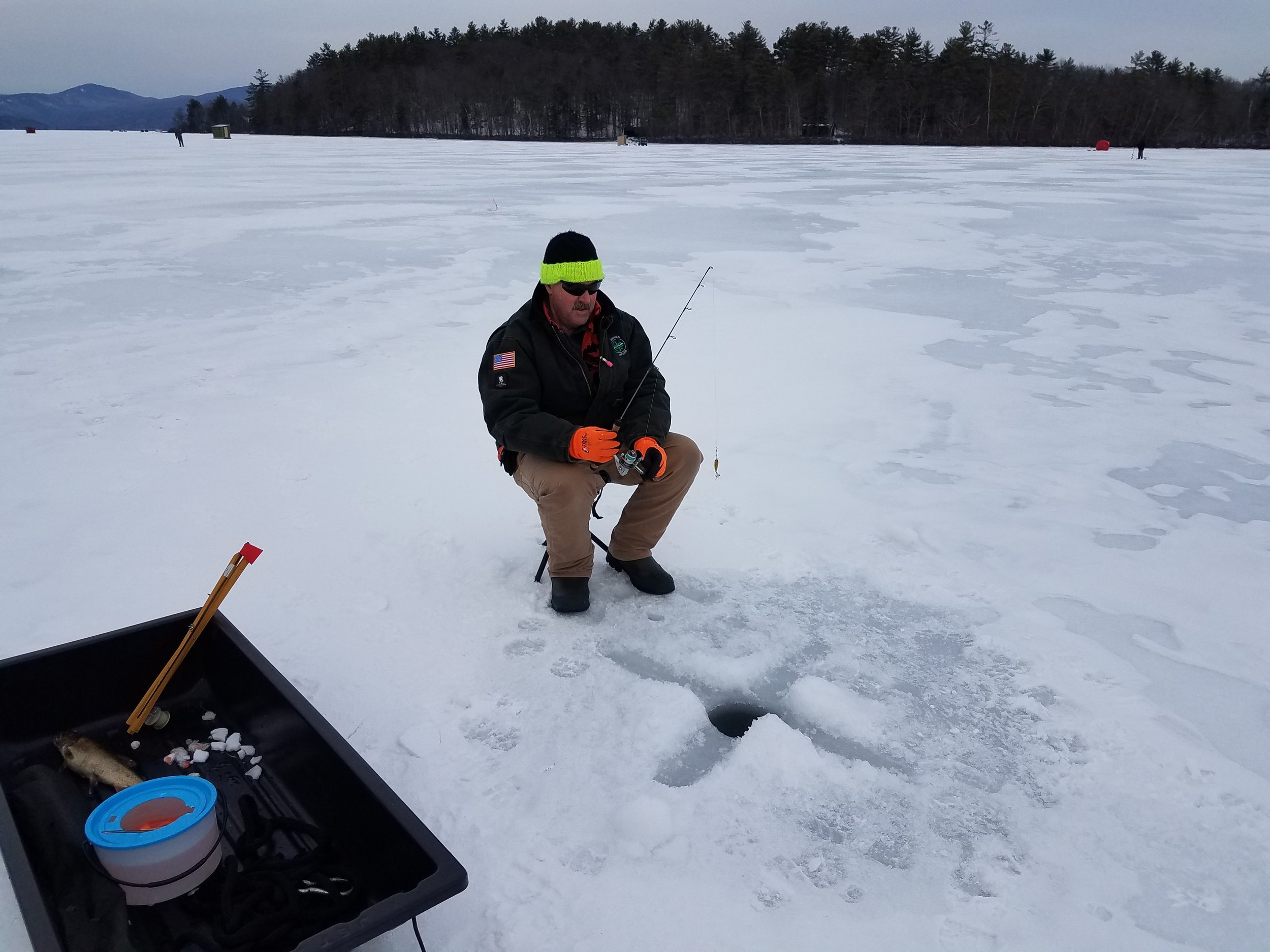 We were fishing the south end by the island.