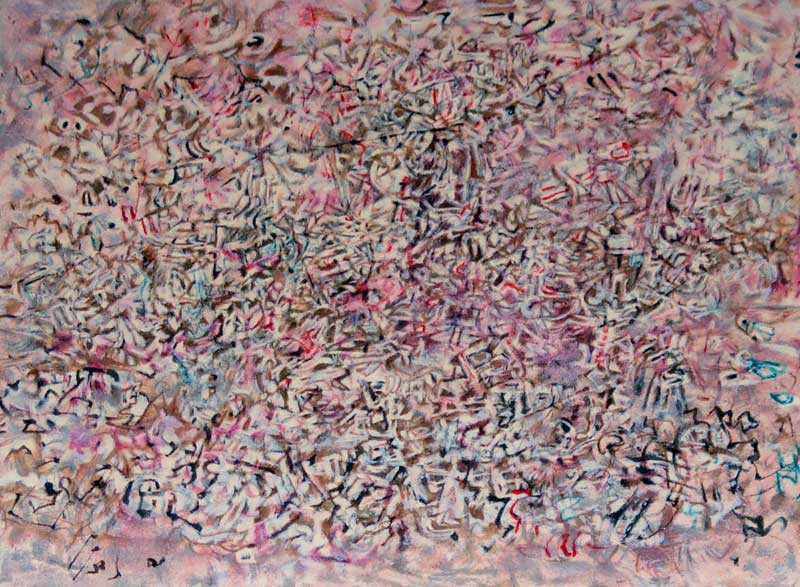 "Crowded City" by Mark Tobey (1974)