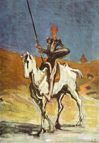 Don Quizote and Sancho Panza by Honore Daumier