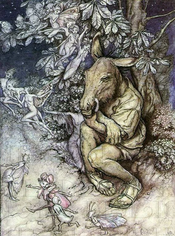 "Bottom as Ass" by Arthur Rackham