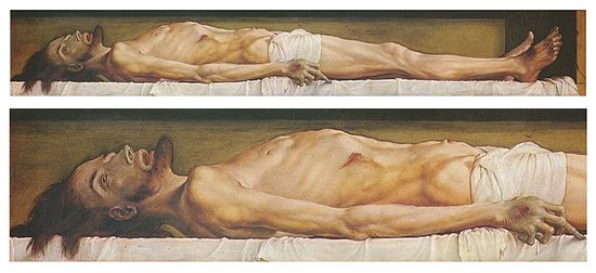 "The Body of the Dead Christ in the Tomb" (by Hans Holbein the Younger)