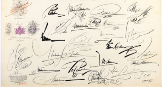 Detail of "Large Document" by Saul Steinberg (1951)