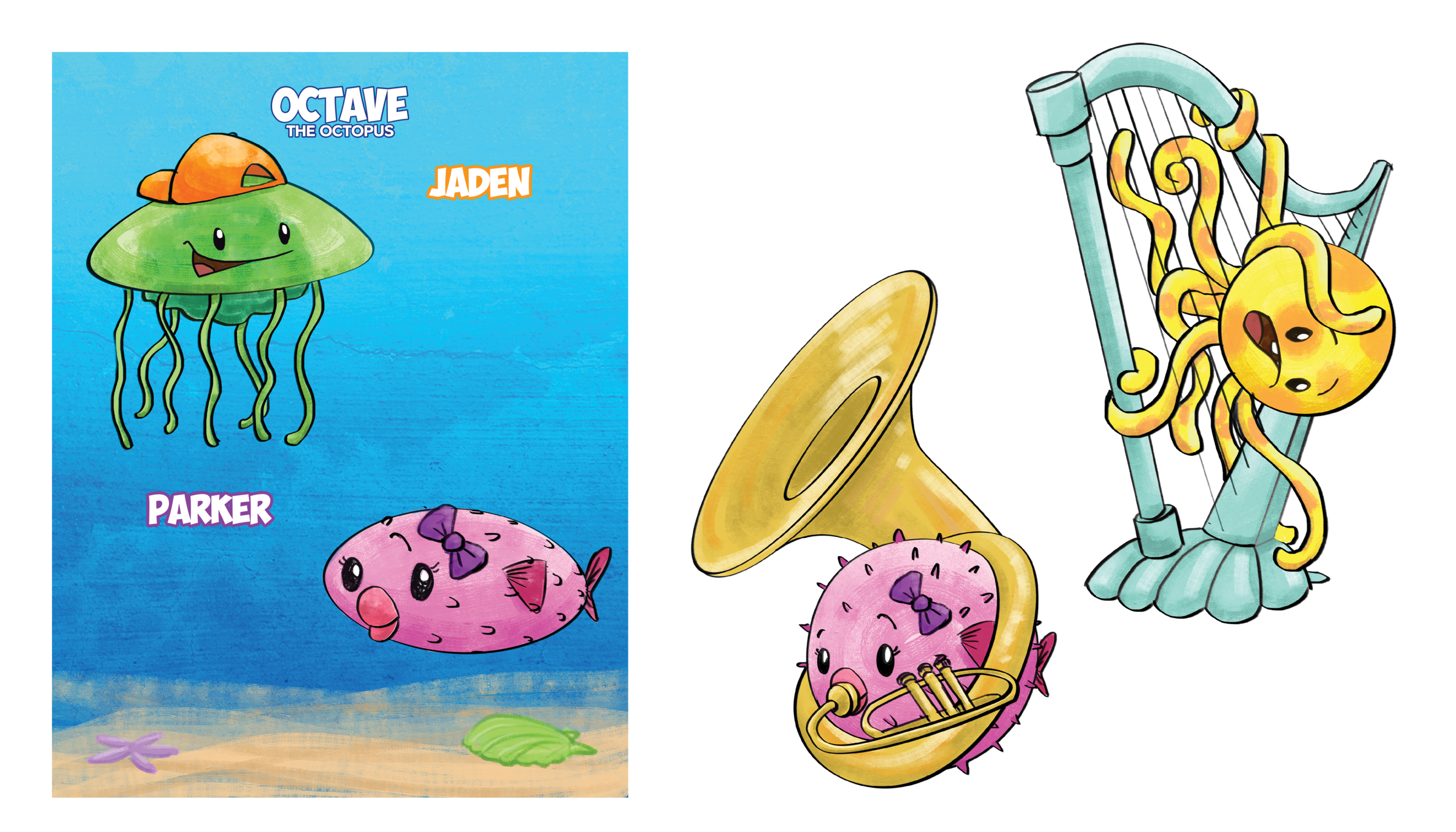 Octave the Octopus Character Design