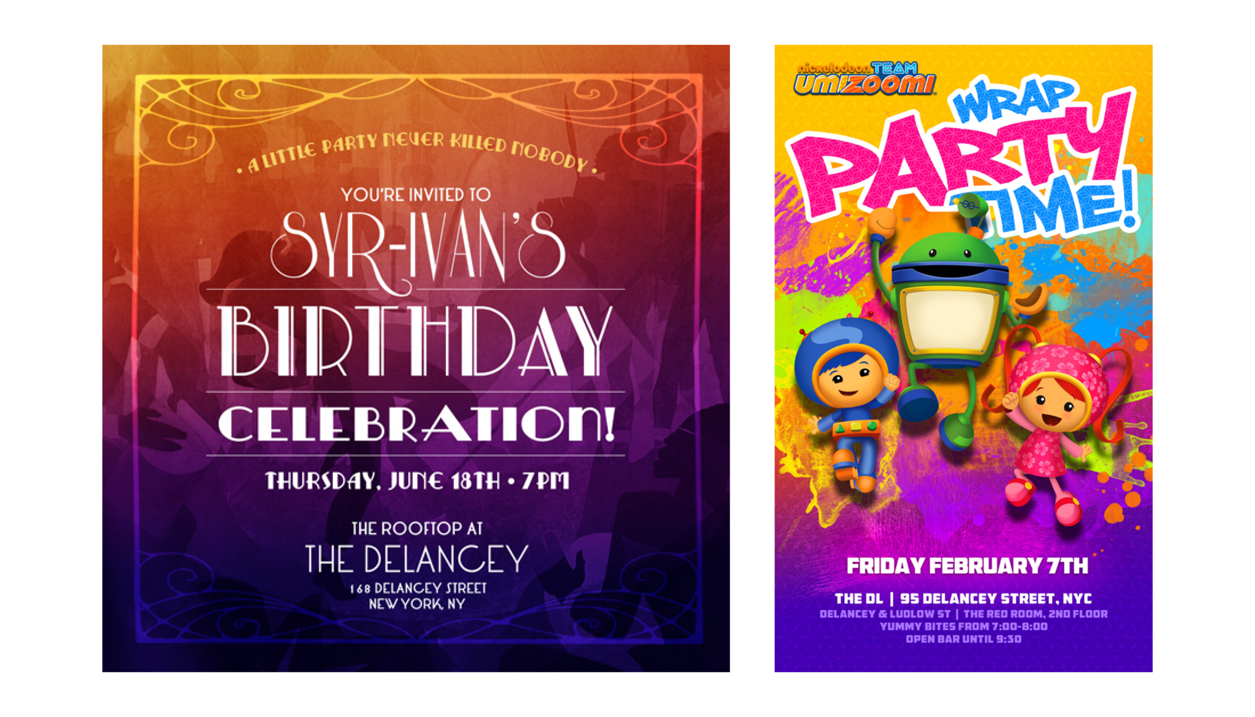 Birthday Party Invitation & Nickelodeon UmiZoomi Event Invitation