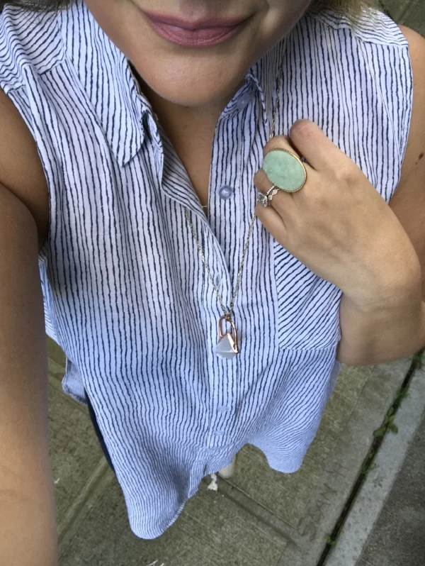shop // top + ring/necklace {in-store}