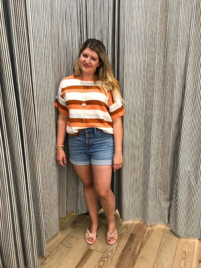 madewell button fly shorts