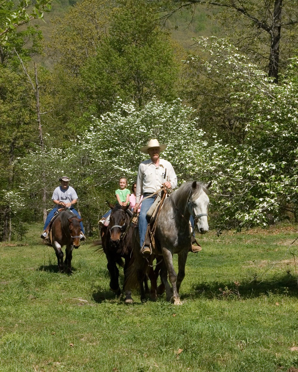  Horseback Riding at Rimrock Cove Ranch in the Spring 