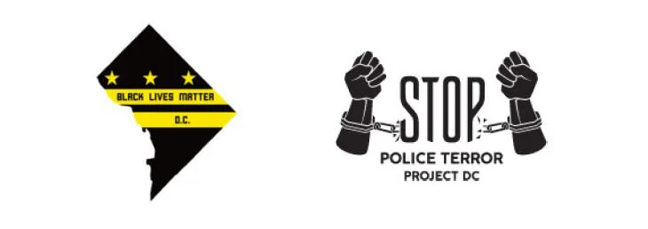 Black Lives Matter DC Logo and Stop Police Terror Project DC Logo