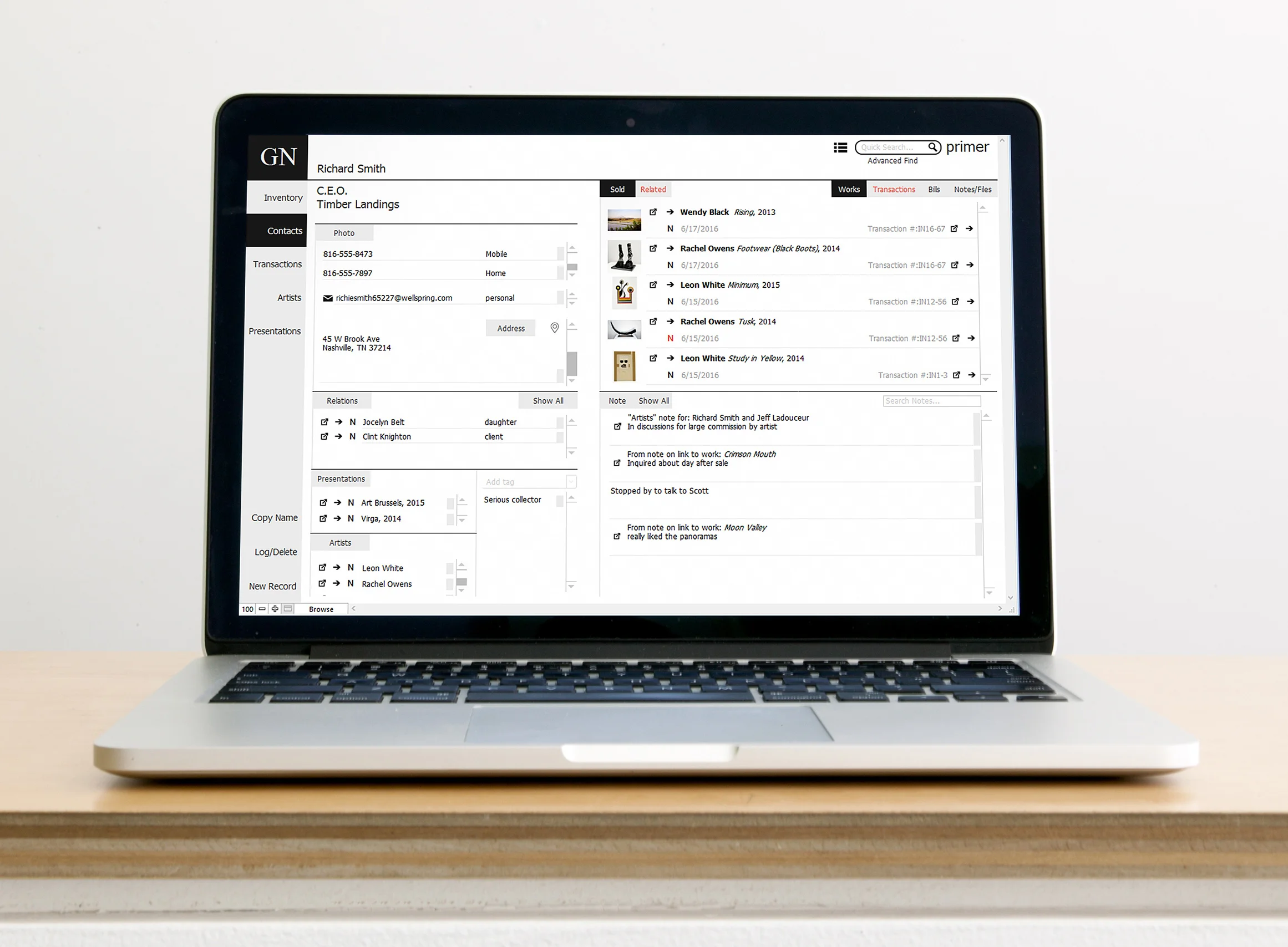 Let us give you a virtual tour of Primer's client relationship manage and other functions.