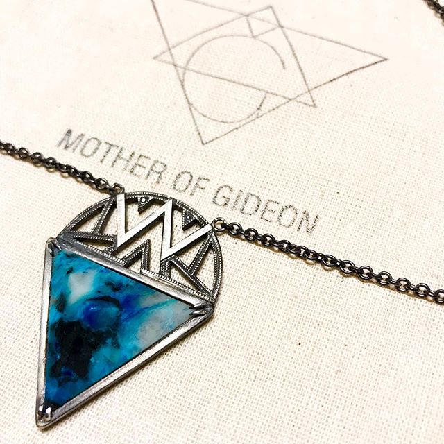 #bespoke #silver and #Arizona #chrysacolla #necklace MOG ones armor. ⚔️