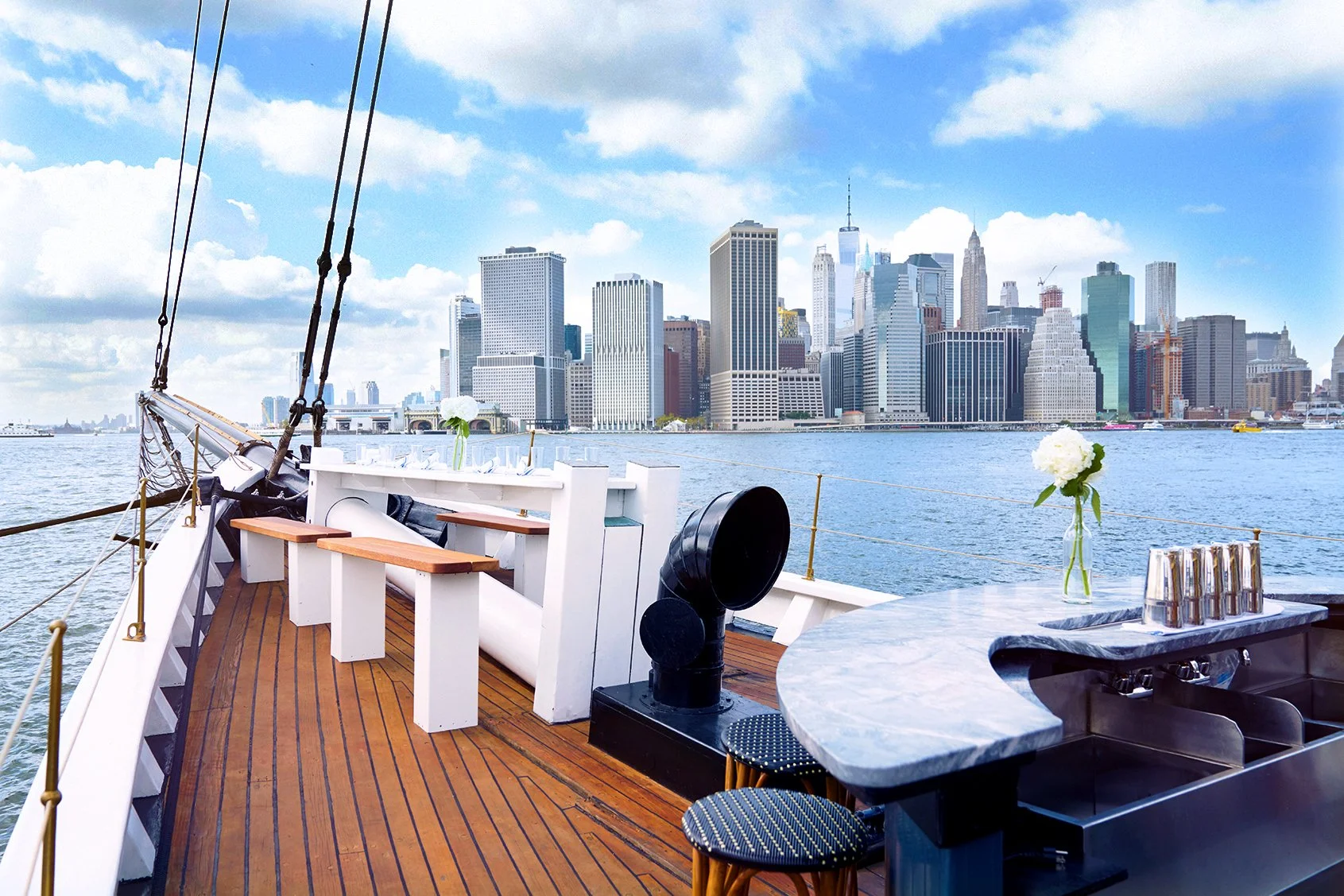 A New Restaurant Just Opened on a 100-Year-Old Boat at Brooklyn Bridge Park