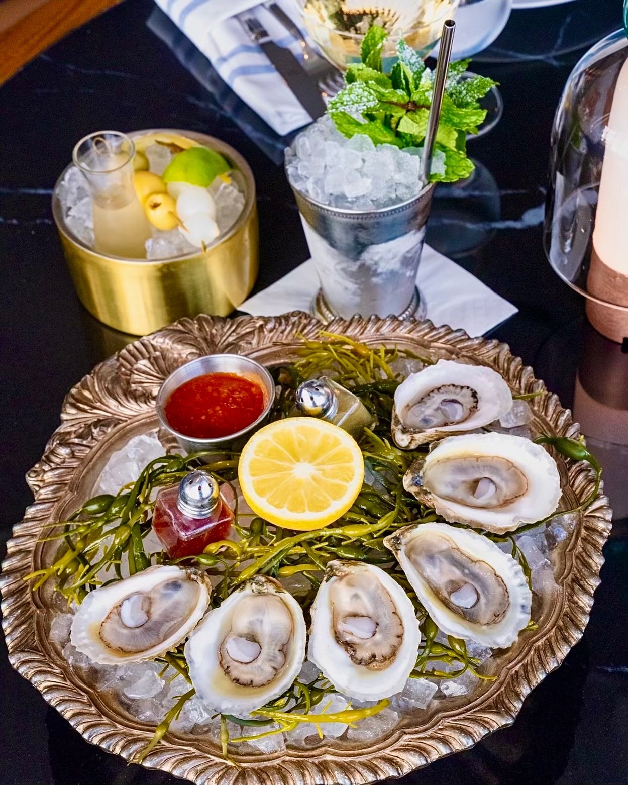 $1 OYSTER HAPPY HOUR. That&rsquo;s right!  We&rsquo;re coming ashore for winter and bringing our celebrated oyster program to @the_yacht_club_nyc. Join us everyday (including weekends) from 3pm - 6pm for $1 oysters, $10 cocktails, $8 wines, $6 beers,