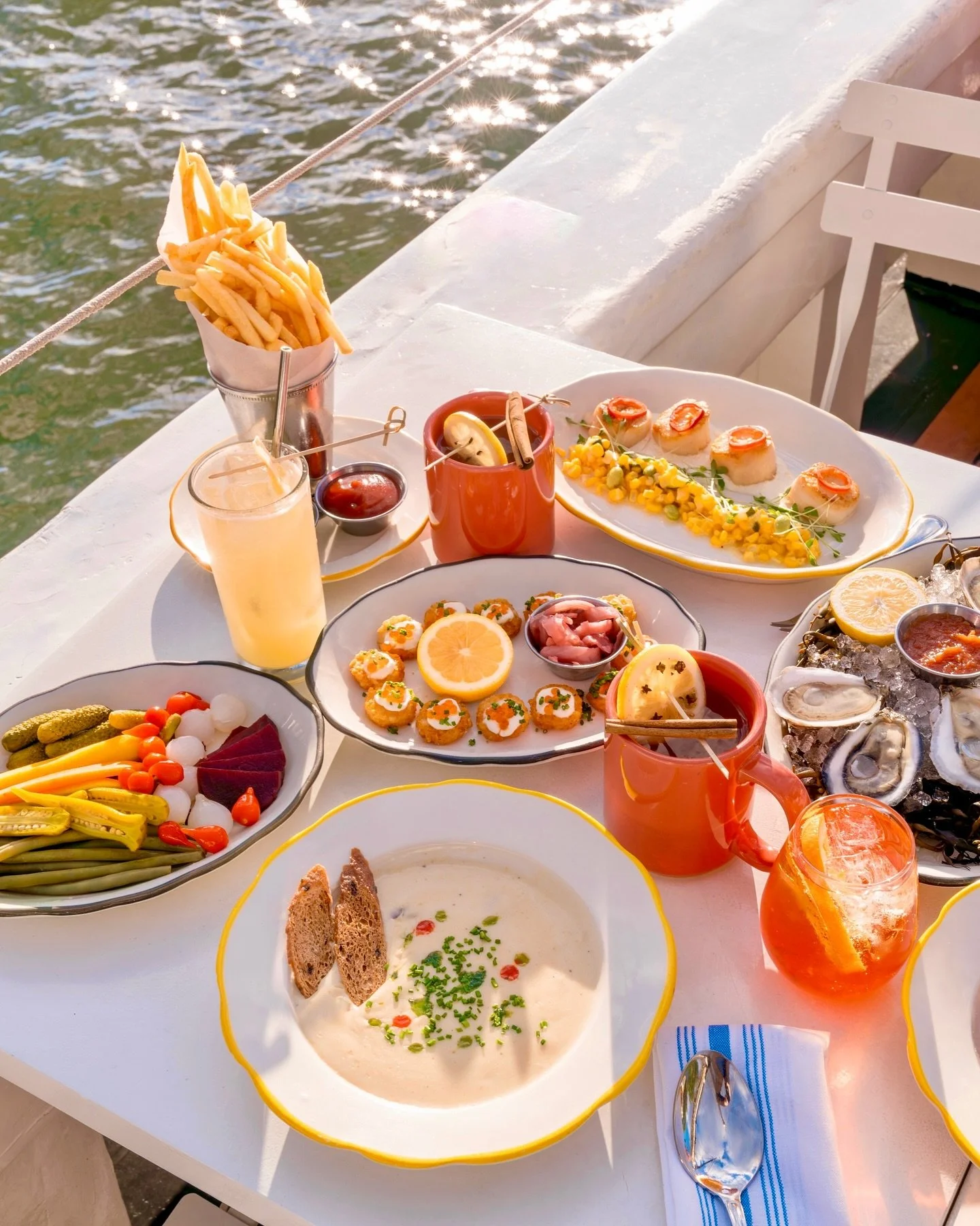 Put on your best nautical sweater and enjoy a chowder and spiced cider along the water