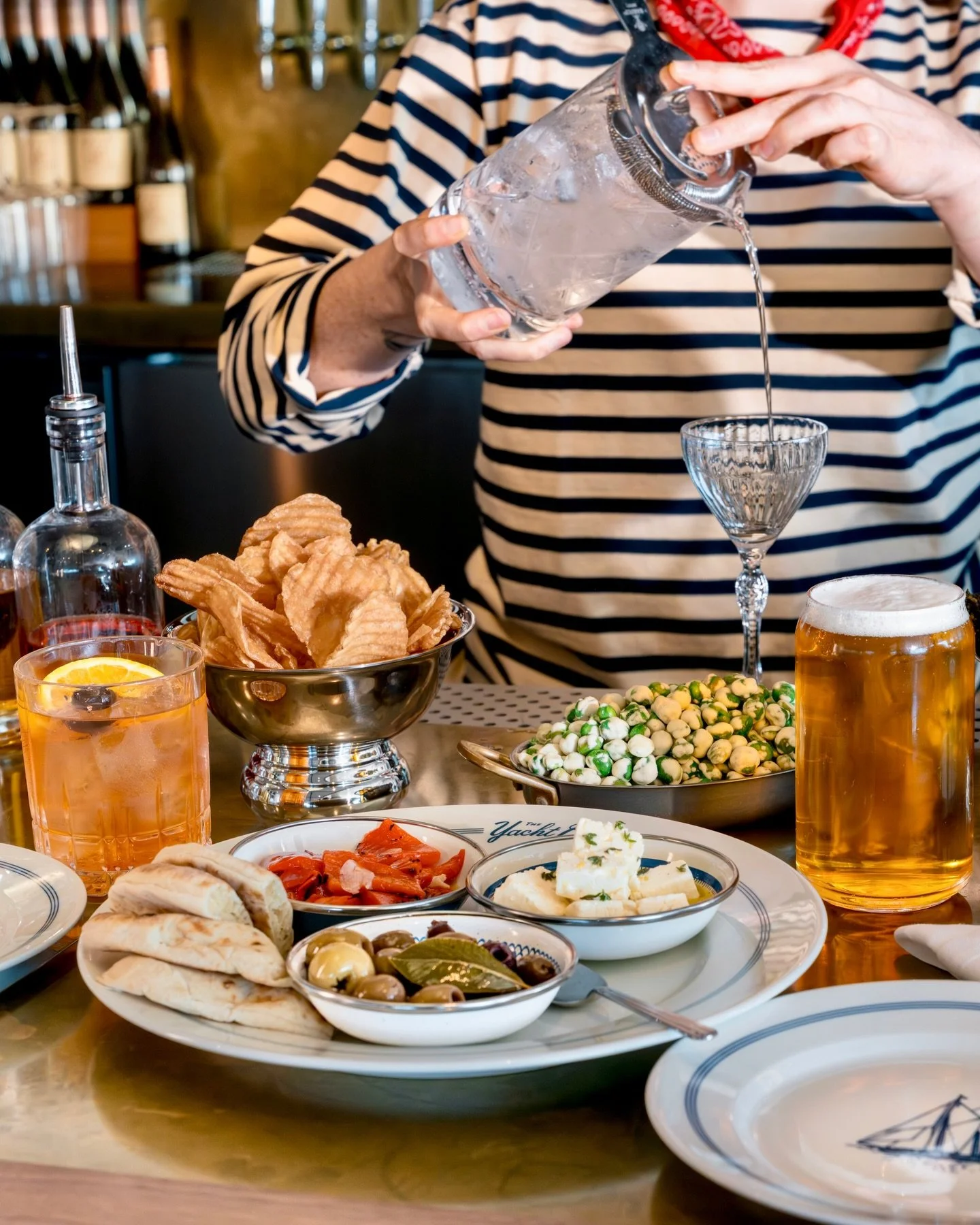 Keep pouring, almost there, steady, looking good! 
$10 cocktails every day 3pm - 6pm at @the.yacht.club.nyc
