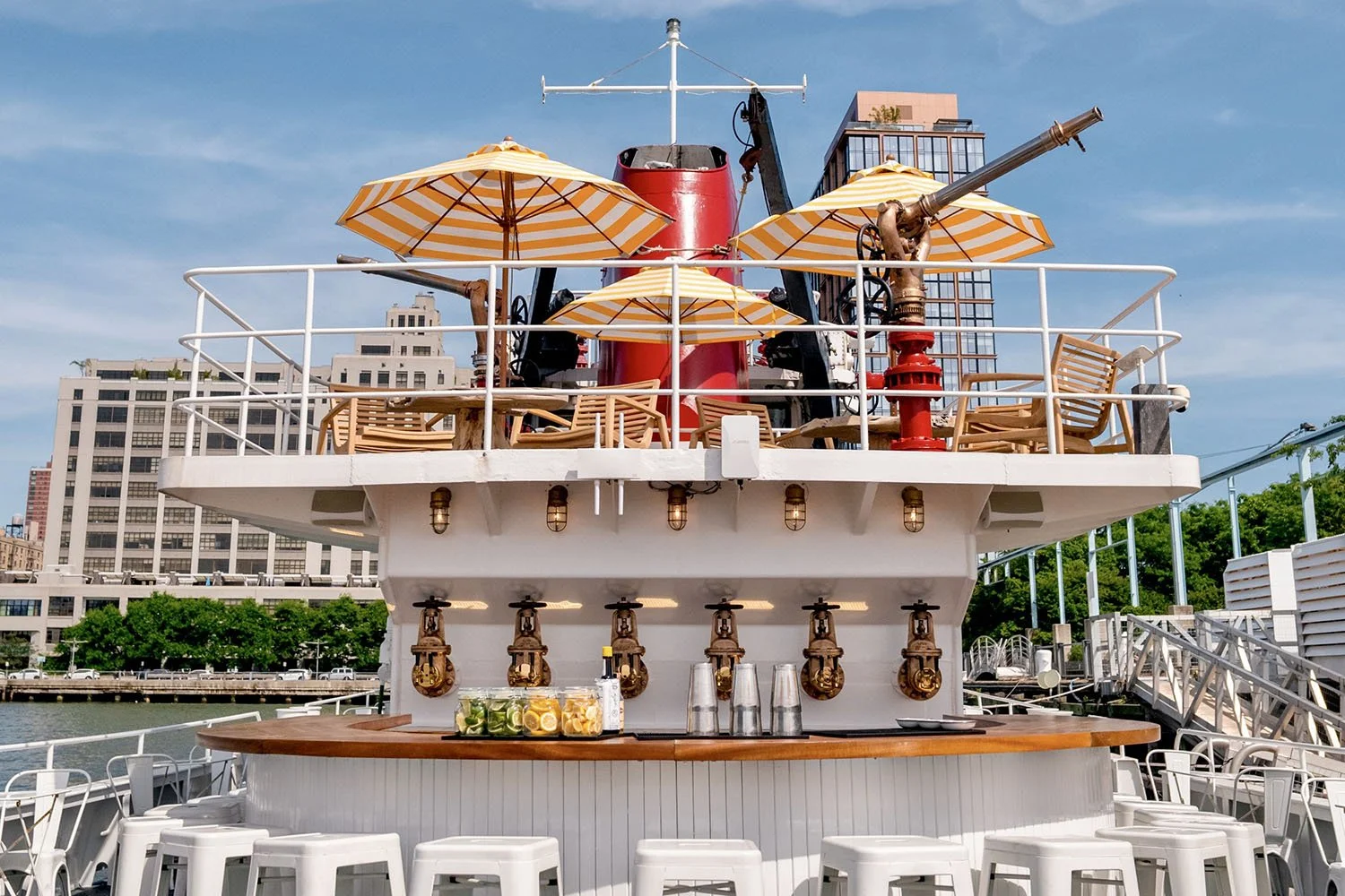 Fireboat Joins a Fleet of Floating N.Y.C. Bars