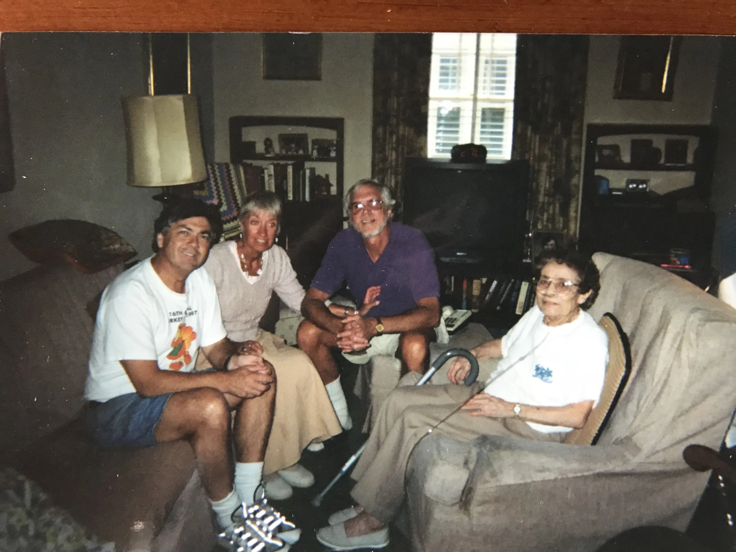 Visiting Aunt Mary (on R)