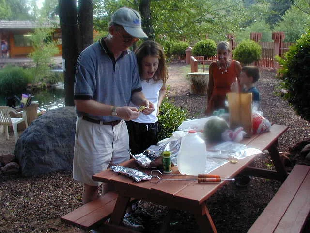 Dinner at trout farm