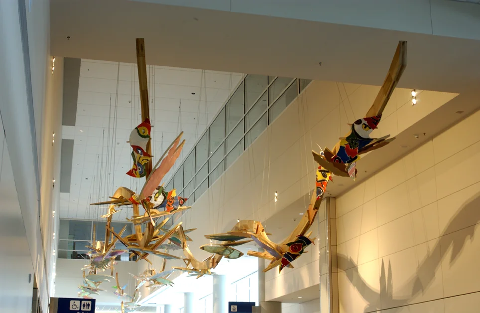 DALLAS FORT WORTH AIRPORT SCULPTURE INSTALLATION