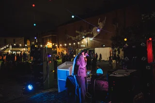 Maddern Square Celebration, States of Blue West Projections Festival. Photographer: Rachel Main, Shuttermain | Image courtesy of Victoria University