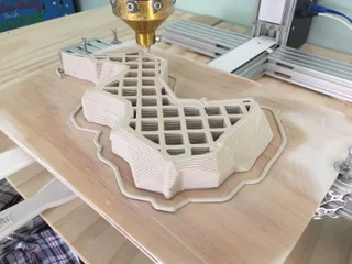 Susan Chen, work in progress London sculpture, from Digital DNA: The Construction of Identity, (internal lattice support structure), 2017. 3D Printed Stoneware