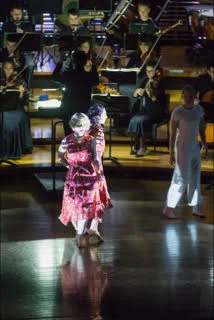Jessica Aszodi (Anna I) and Marlo Benjamin (Anna II) performing Kurt Weill and Bertolt Brecht’s Seven Deadly Sins.© 2017 The University of Sydney. Photograph by David Goldman.