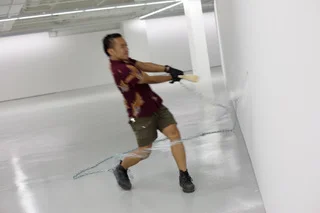 Marco Fusinato: Constellations, Institute of Contemporary Arts Singapore, Lasalle College of the Arts, 2015. Photo: Weizhong Deng