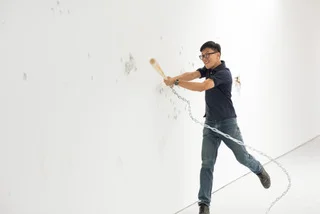 Marco Fusinato: Constellations, Institute of Contemporary Arts Singapore, Lasalle College of the Arts, 2015. Photo: Weizhong Deng