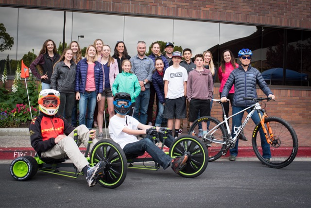 Our visit at Giro headquarters was awesome! We even got to race the Green Machines…It was a great reminder of how racing is a game and how fun it is!! 