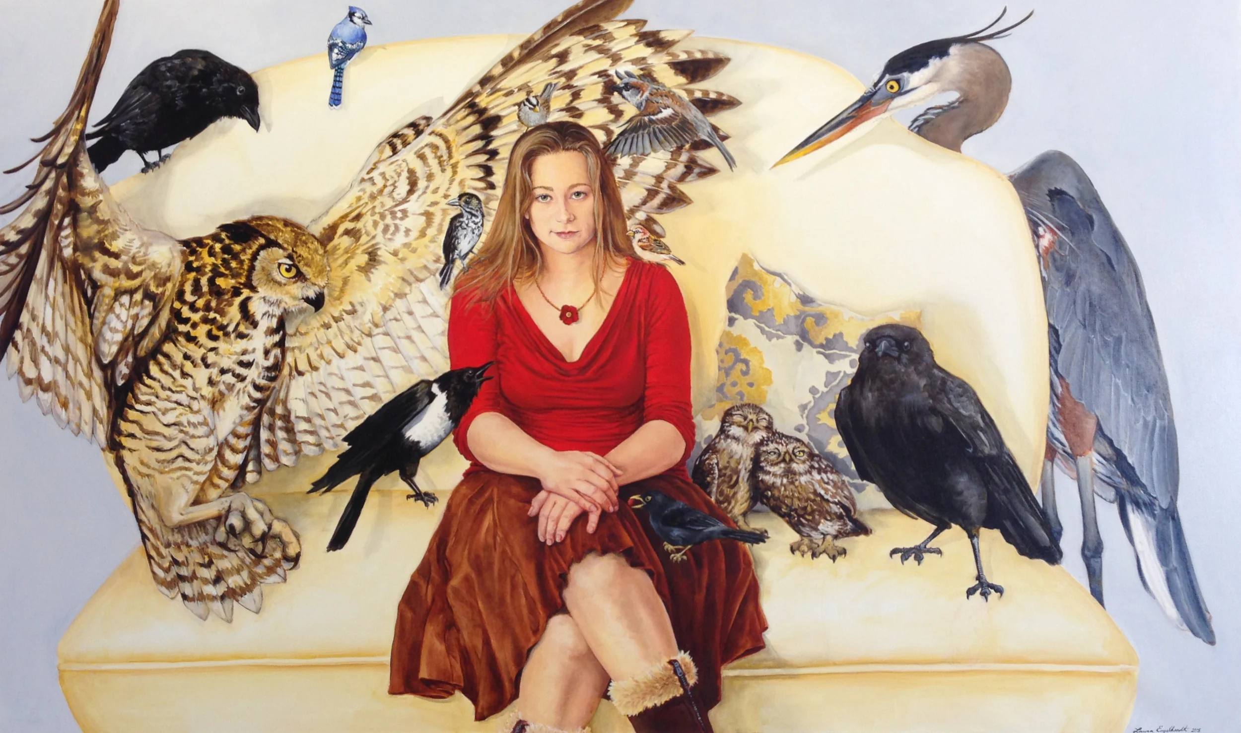 "For the Birds", 3x5ft Oil on Canvas