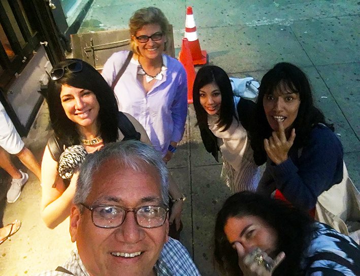 Photo lifted from Cristina Verán´s facebook post reflecting on our workshop. Selfie button activated by Dan Taulapapa McMullin of some of the workshop participants closing the long brainstorm day.