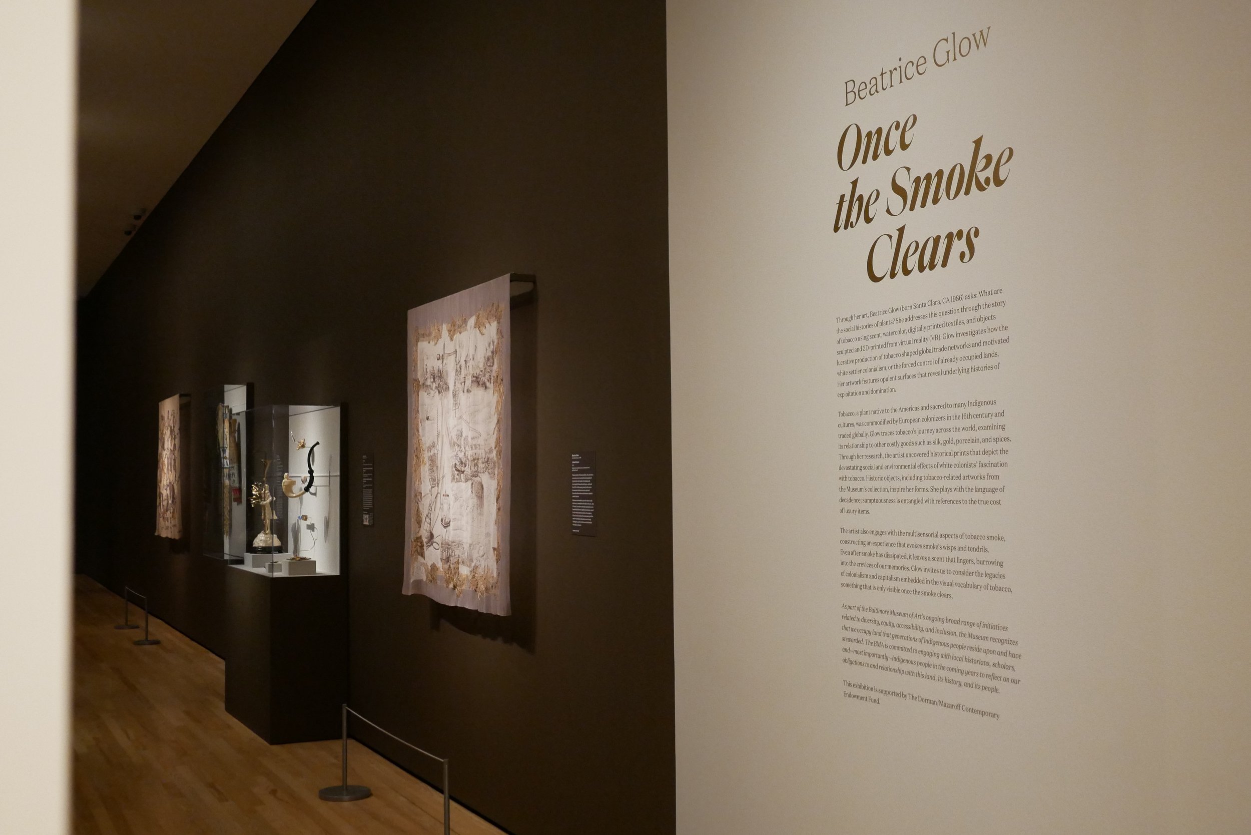 Beatrice Glow: Once the Smoke Clears, The Baltimore Museum of Art, May 15 – October 2, 2022, Photography by the artist.
